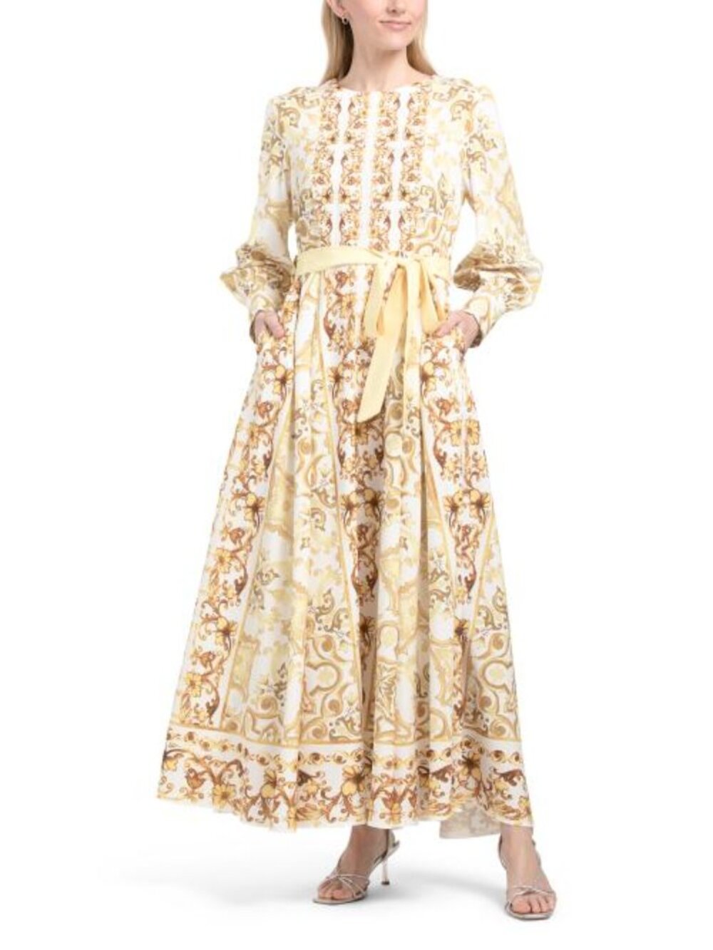 NANCY YANG Brocade Maxi Dress